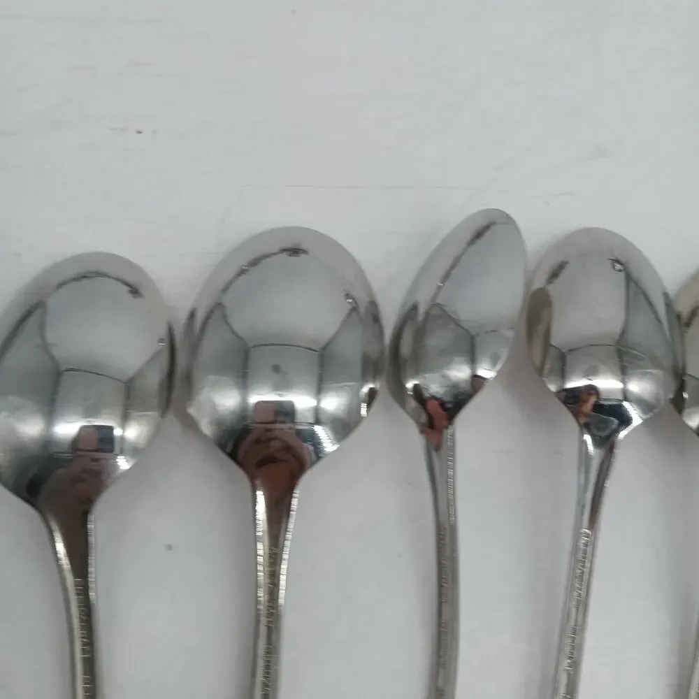 5+2X LH Tsp Oneida CHATEAU Stainless Flatware Long Handle Tea SPOONS Glossy USA